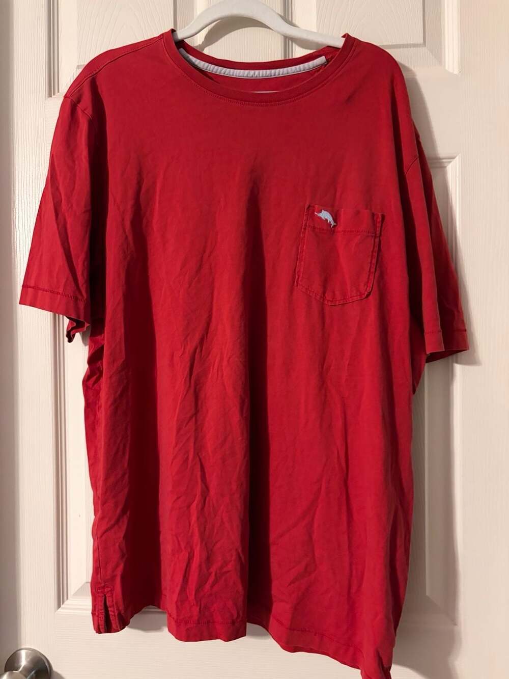 Tommy Bahama Bali Skyline Pima Cotton Pocket T-Shirt Red Size XL